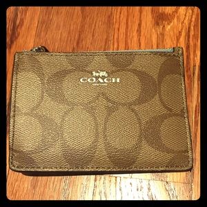 NWT Coach Wallet - Khaki & Light Blue